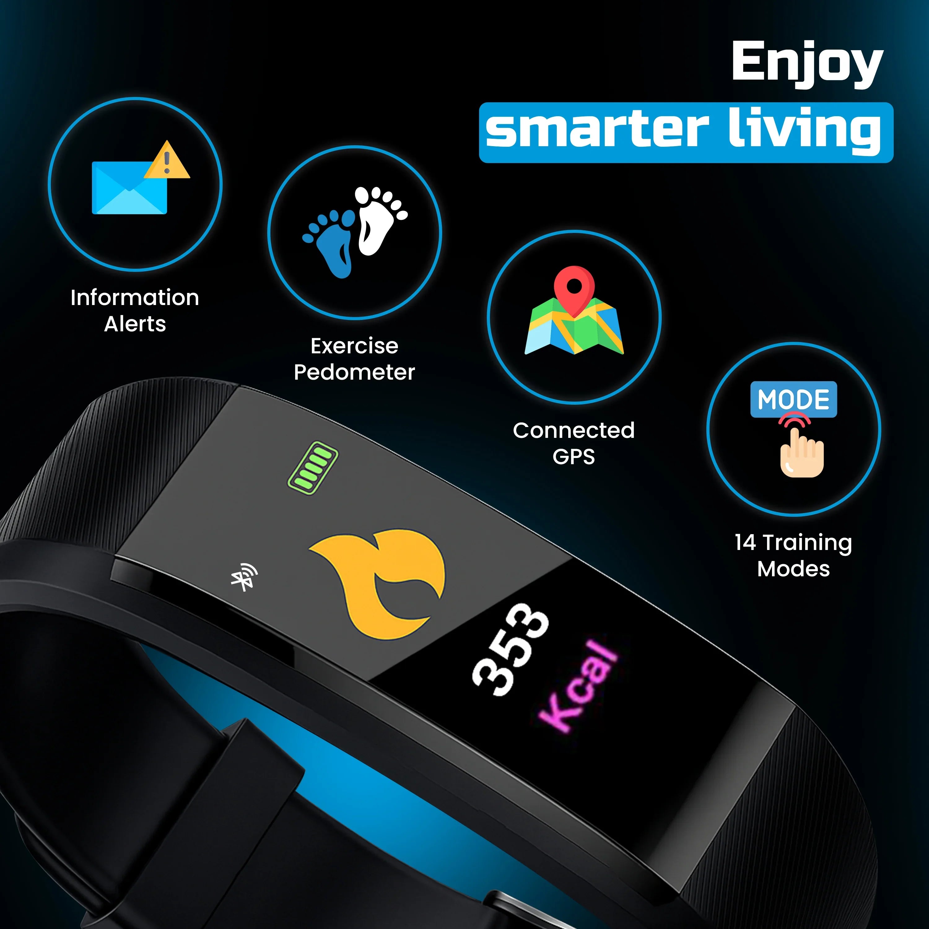 Senior Smartwatch with Activity Tracking LED Display - Image 3