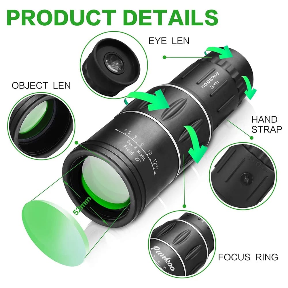 16x52 High-Power Monocular Long-Distance Viewing Hunting - Image 3
