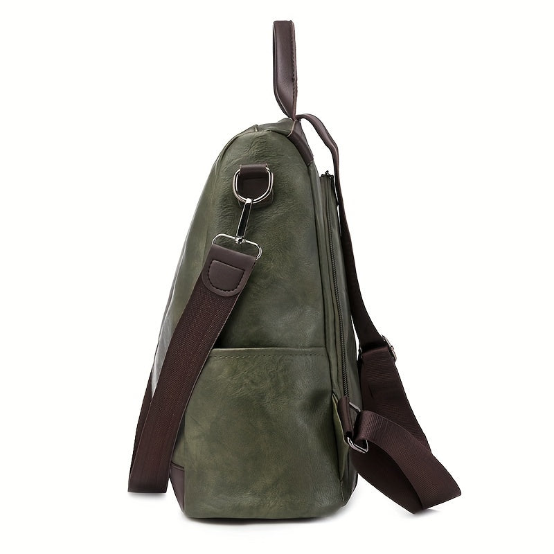Women’s Vegan PU Leather Backpack with Secure Design - Image 11