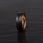 8mm Black Tourmaline Tungsten Carbide Ring