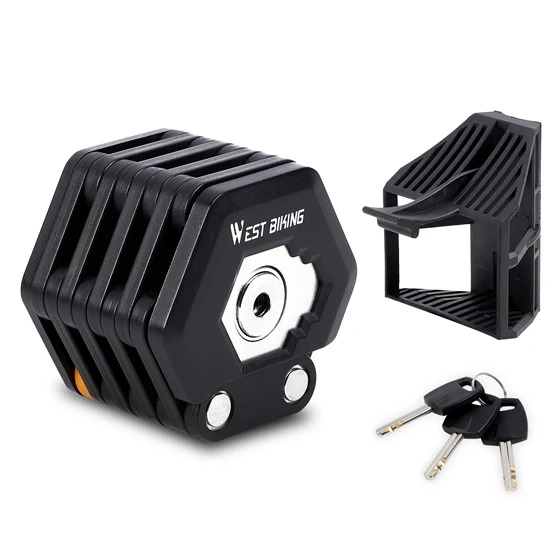 WEST BIKING Folding Bicycle Lock Alloy Steel