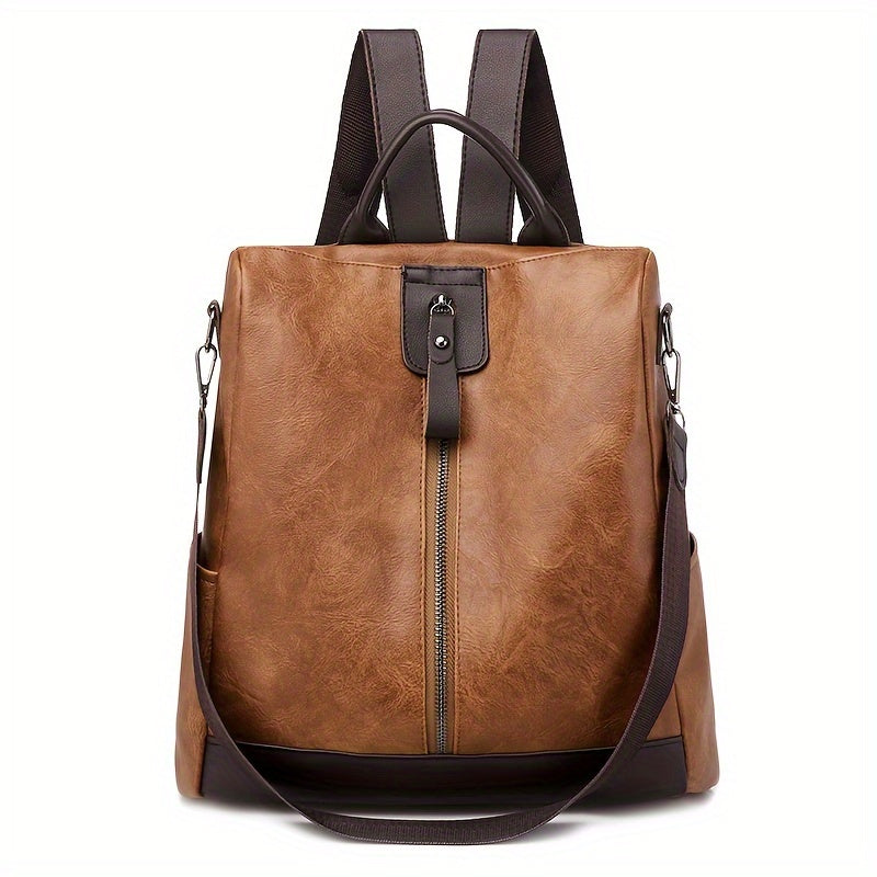 Women’s Vegan PU Leather Backpack with Secure Design - Image 9