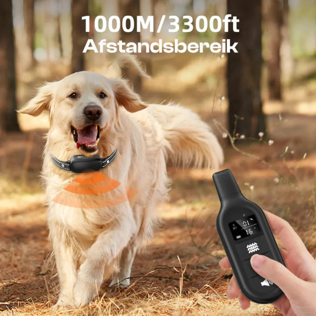 Waterproof Electric Dog Training Collar with Remote 1000m - Image 3