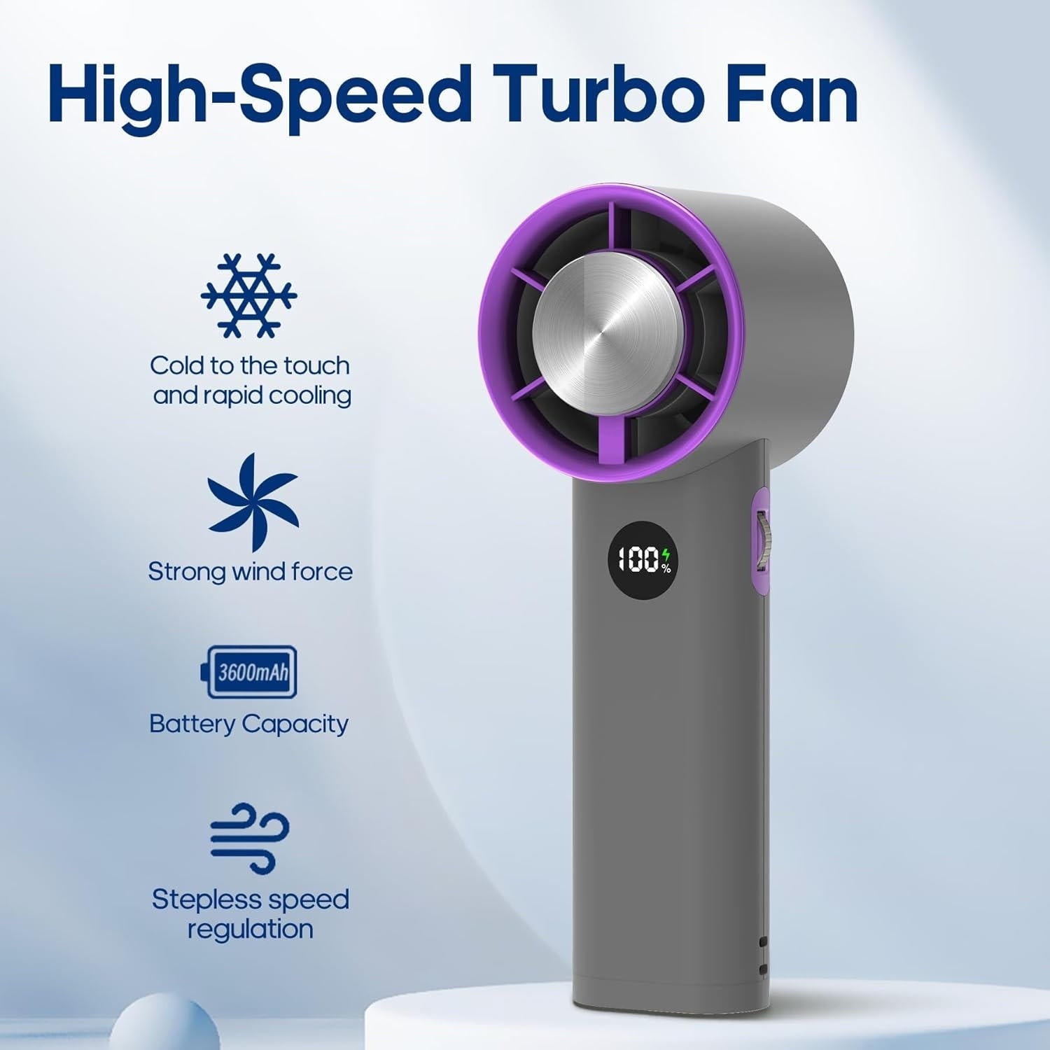 Handheld Portable Fan with Rechargeable Battery - Image 10