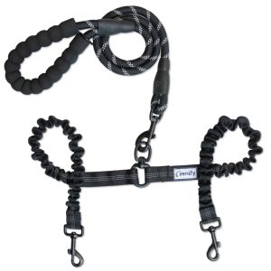 Zenify Pets Double Dog Leash Tangle-Free Bungee