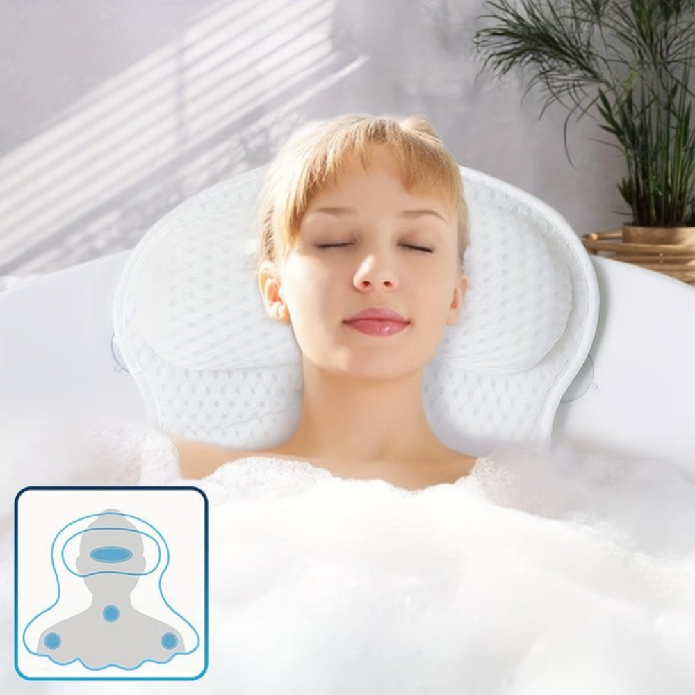Breathable Ergonomic Bath Pillow for Relaxation - Image 3