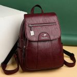 Women’s Leather Backpack – Large Capacity, Soft & Casual Style