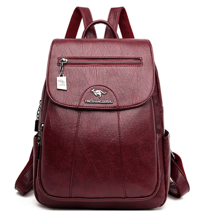 Women’s Leather Backpack – Large Capacity, Soft & Casual Style - Image 7