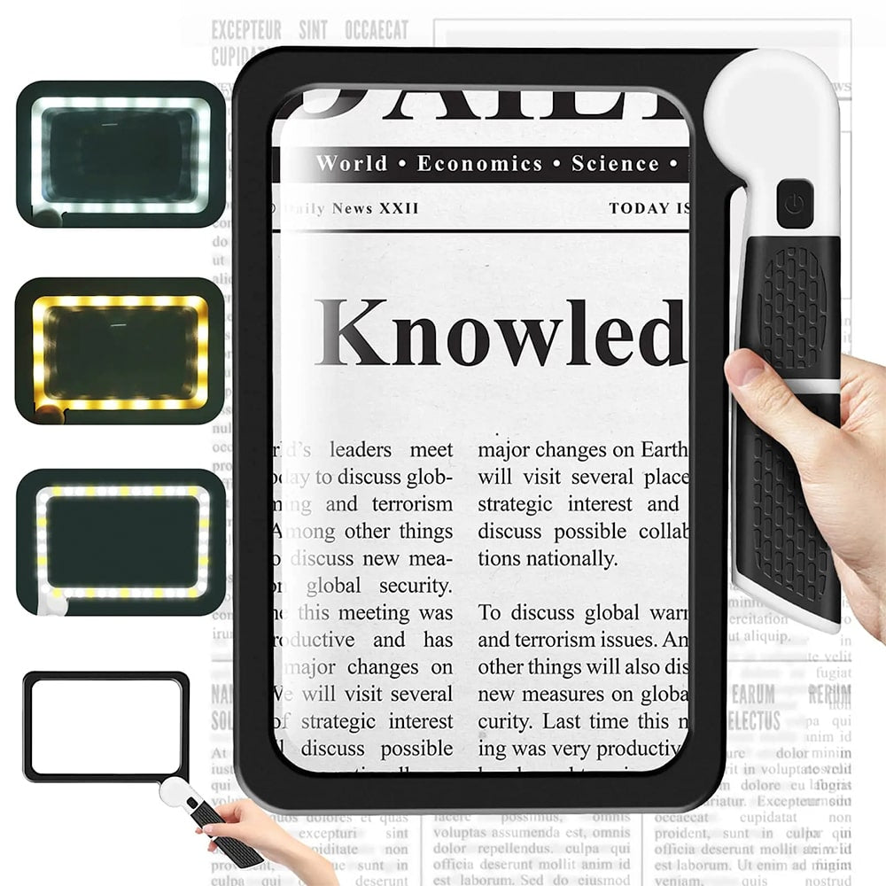 LED Full-Page Magnifier 5X Zoom for Reading - Image 2