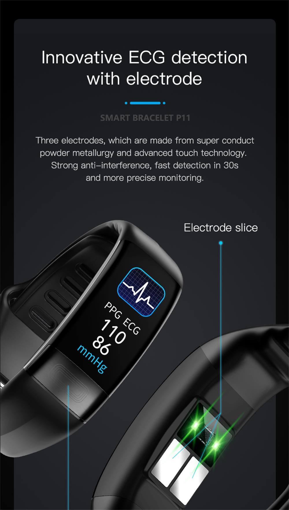 Smart Bracelet with Blood Pressure, ECG, Heart Rate, SpO2, Sleep – FDA - Image 6