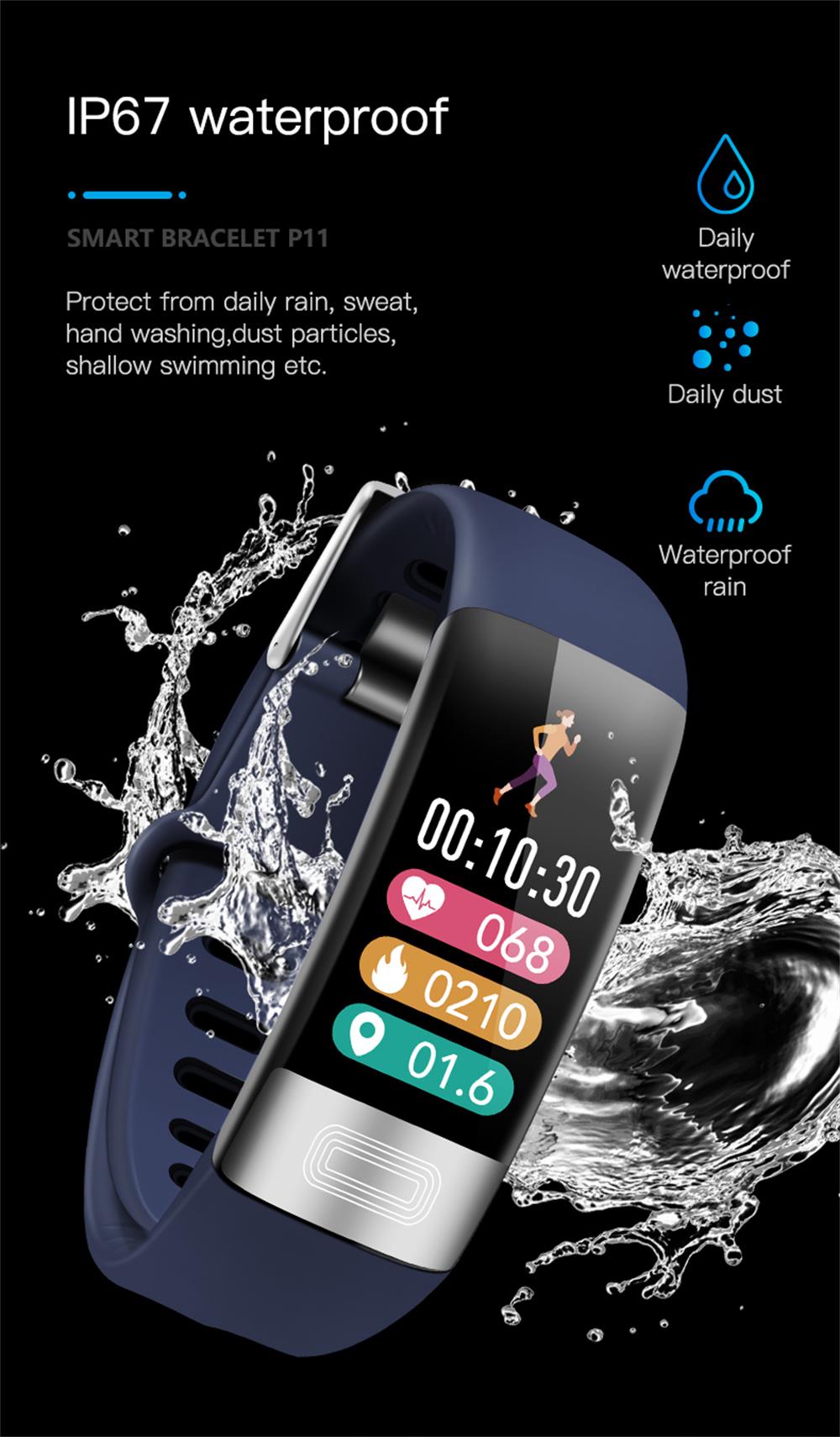 Smart Bracelet with Blood Pressure, ECG, Heart Rate, SpO2, Sleep – FDA - Image 2