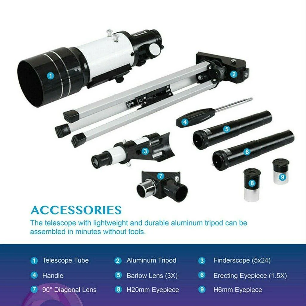 Portable 300/70mm Telescope for Star Observation with Smartphone Adapter - Image 7