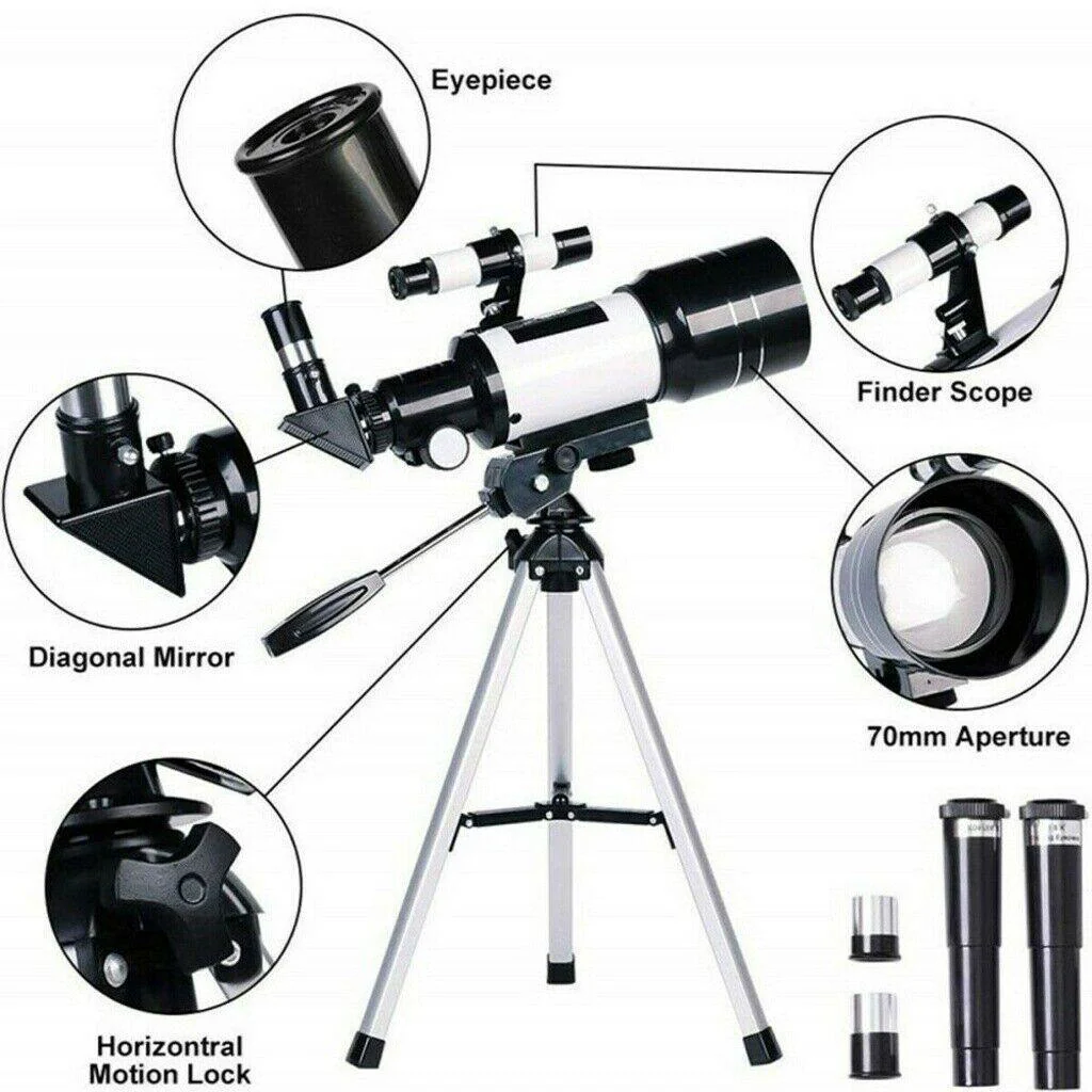 Portable 300/70mm Telescope for Star Observation with Smartphone Adapter - Image 8