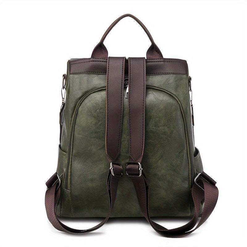 Women’s Vegan PU Leather Backpack with Secure Design - Image 12
