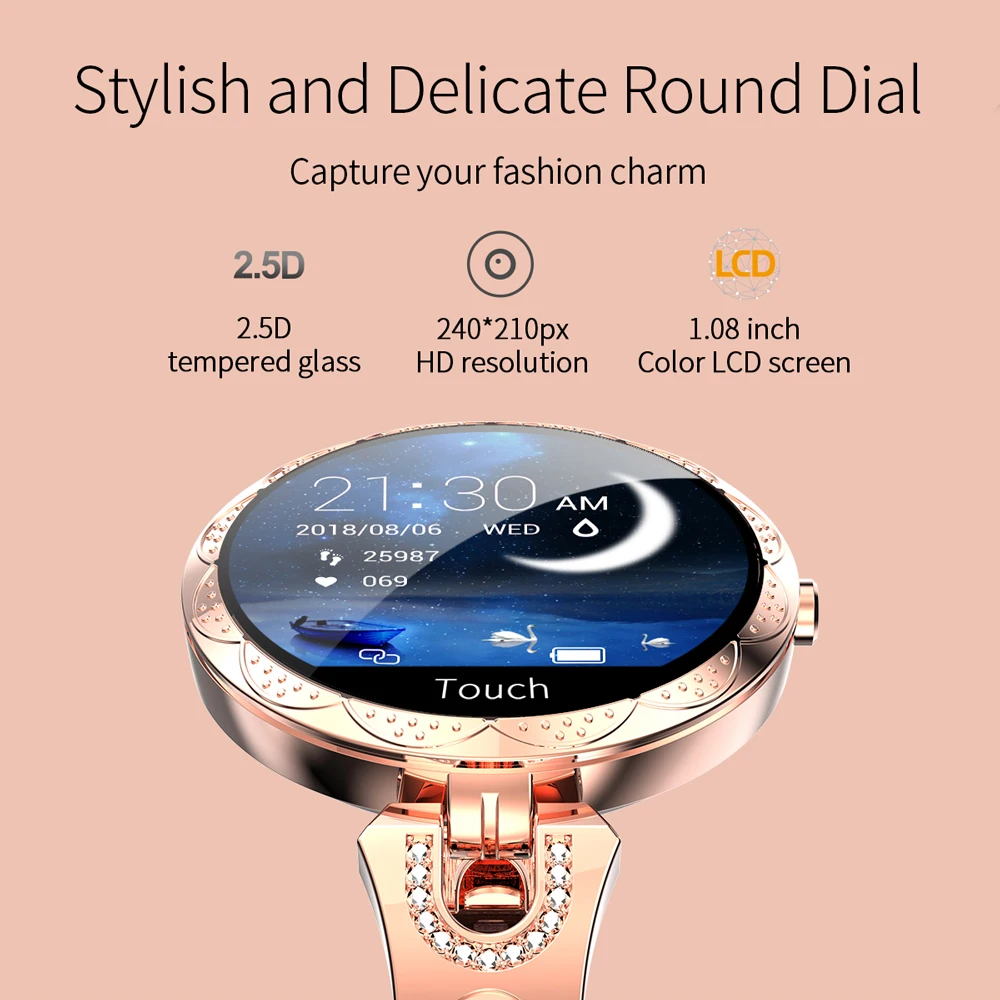 Fashion Smartwatch for Women Heart Rate BP Sleep Monitoring - Image 2