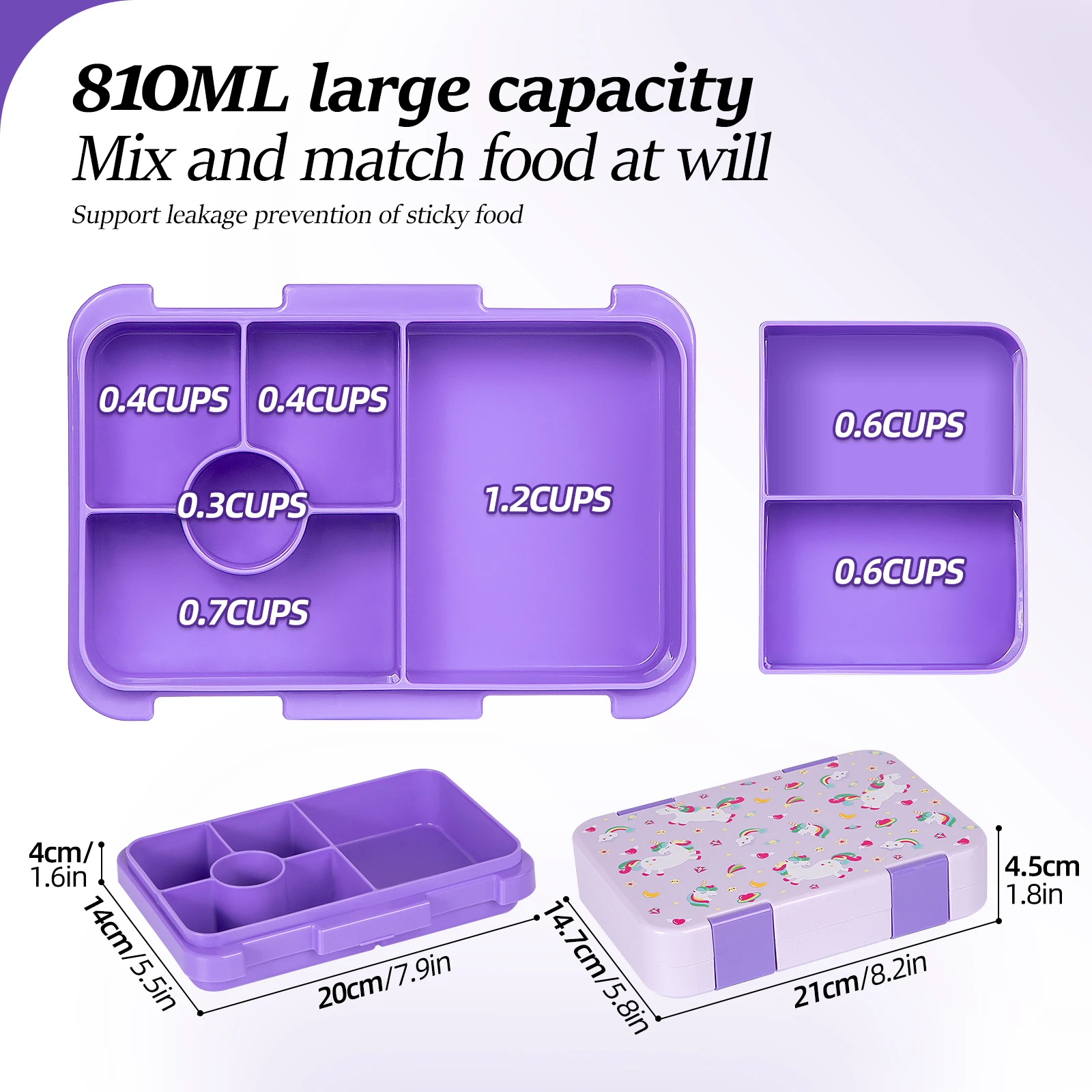 Adorable Leak-Proof Microwave Safe Kids Bento Box - Image 3
