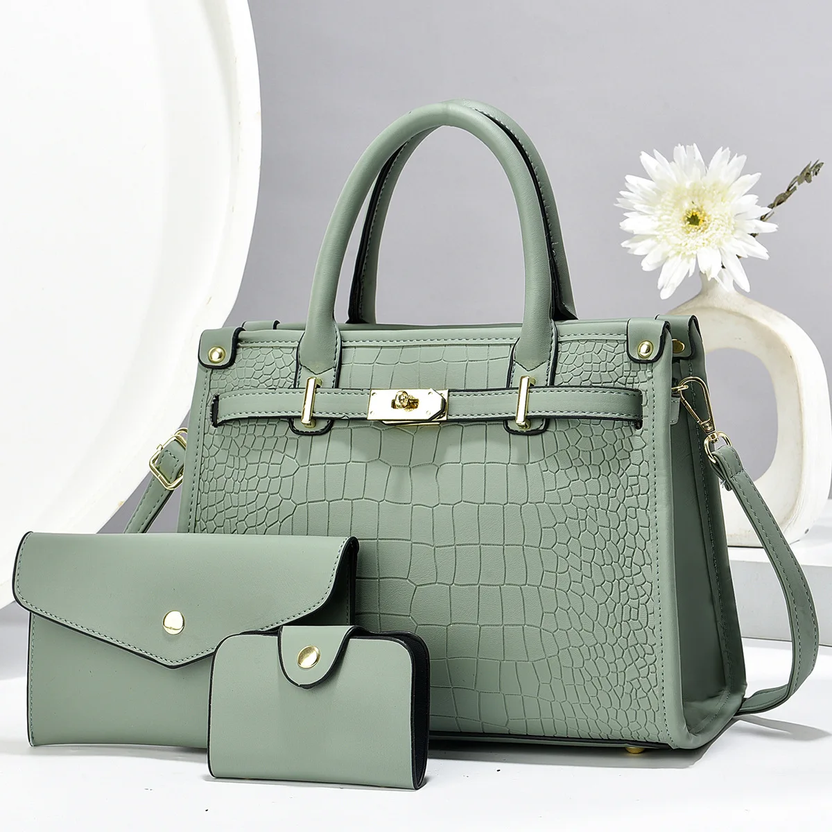 Trendy korean Women’s PU Leather Handbag Large Shell Shape - Image 6