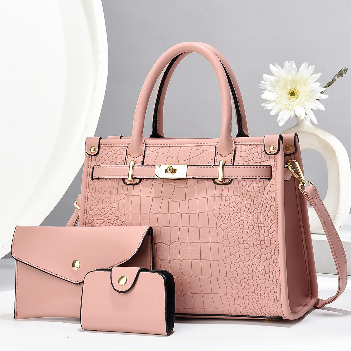 Trendy korean Women’s PU Leather Handbag Large Shell Shape - Image 5