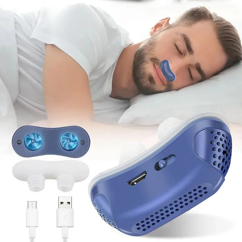New Generation Blue Adjustable Electric Anti-Snore Device