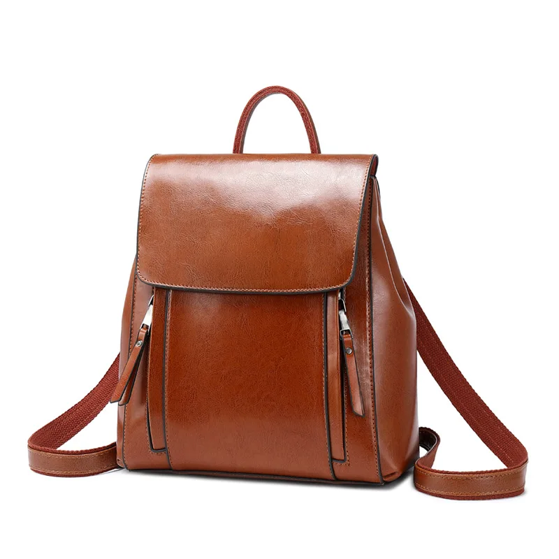 Women Crossbody Backpack Genuine Natural Leather - Image 11
