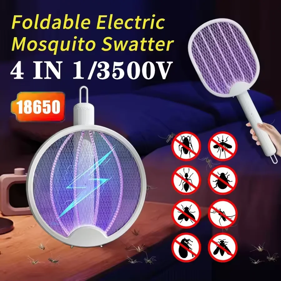 Foldable Electric Mosquito Killer USB Rechargeable Swatter - Image 6
