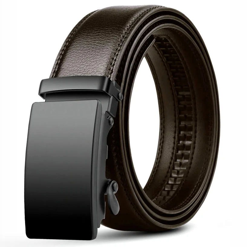 Men’s Black Business Belt – PU Leather, Automatic Buckle - Image 2
