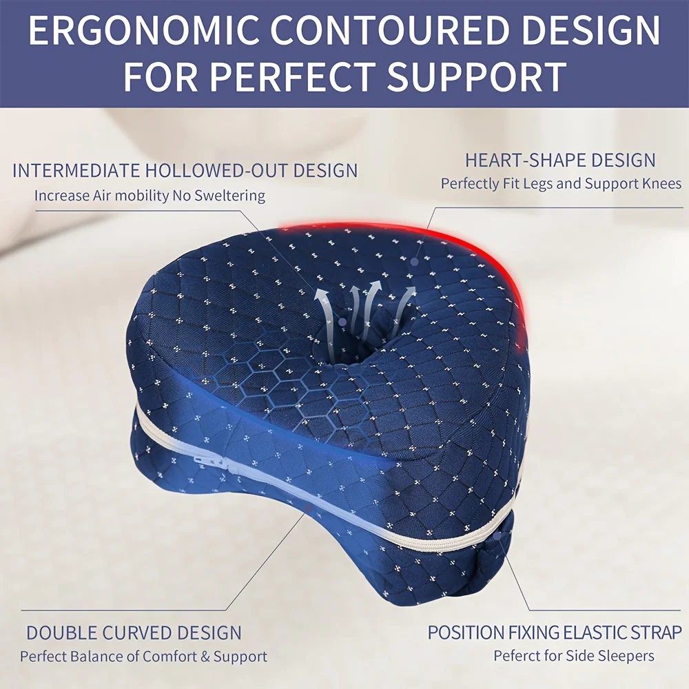 Memory Foam Knee Pillow for Side Sleepers - Image 10