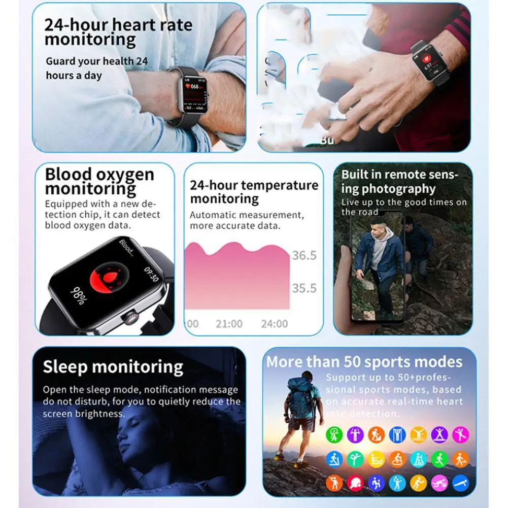 Men Smartwatch 1.91” IPS – Blood Glucose & Health Tracking - Image 6