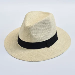 Casual Unisex Straw Panama Hat with UV Protection