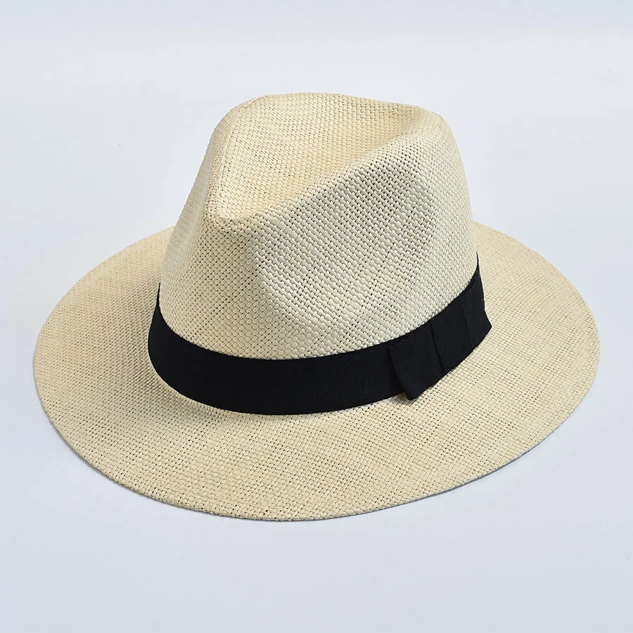 Casual Unisex Straw Panama Hat with UV Protection