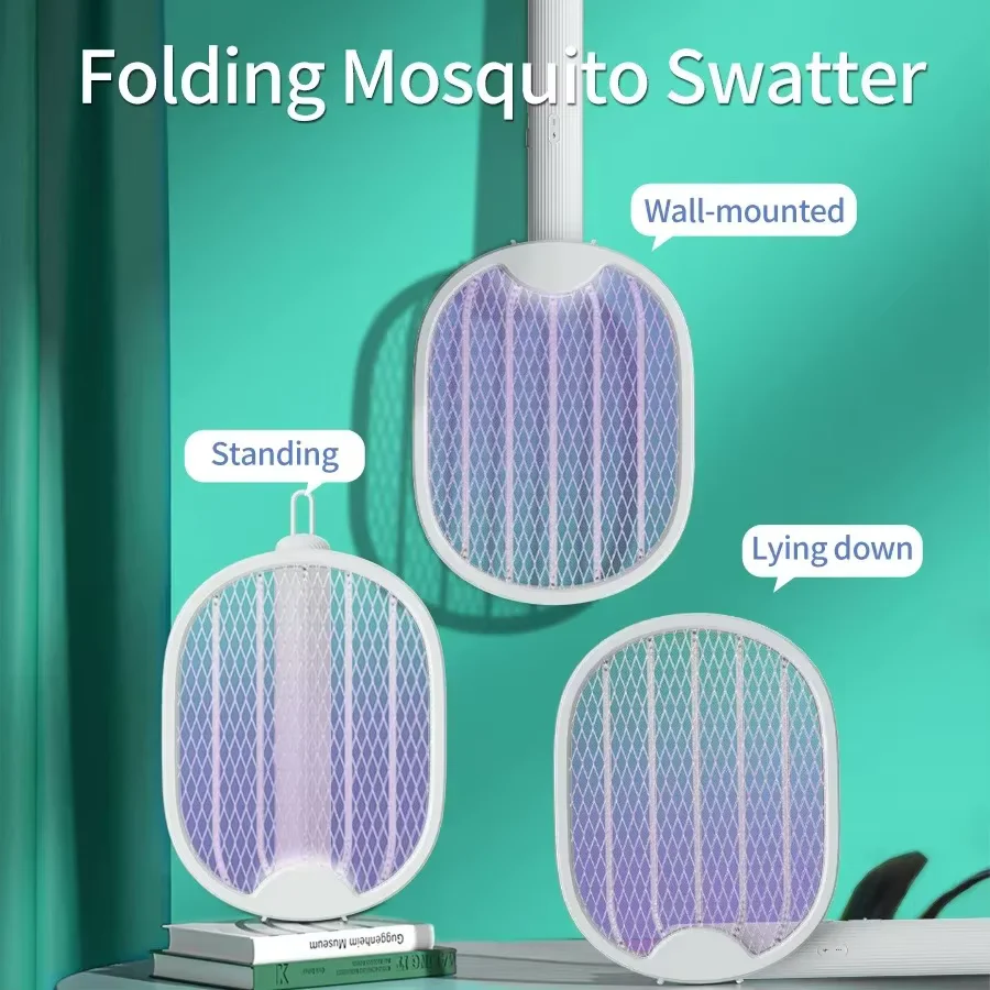 Foldable Electric Mosquito Killer USB Rechargeable Swatter - Image 7