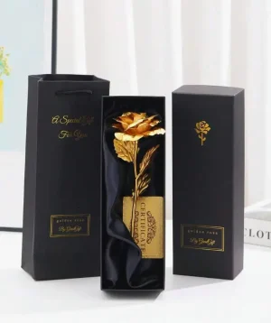 Gold Foil Rose Gift for Valentine’s Day, Wedding, Anniversary