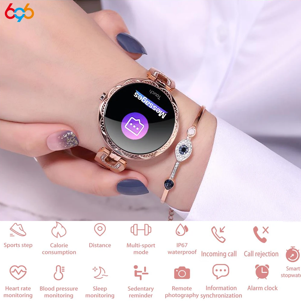 Fashion Smartwatch for Women Heart Rate BP Sleep Monitoring