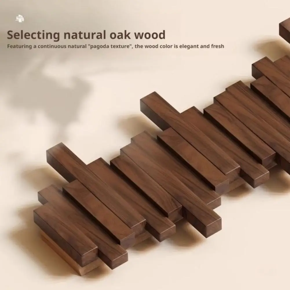 Solid Wood Wall Coat Rack – Piano Key Hooks, No Drilling - Image 4