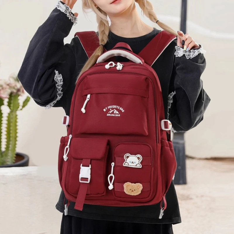 Korean Style Waterproof Nylon Women’s Backpack - Image 5