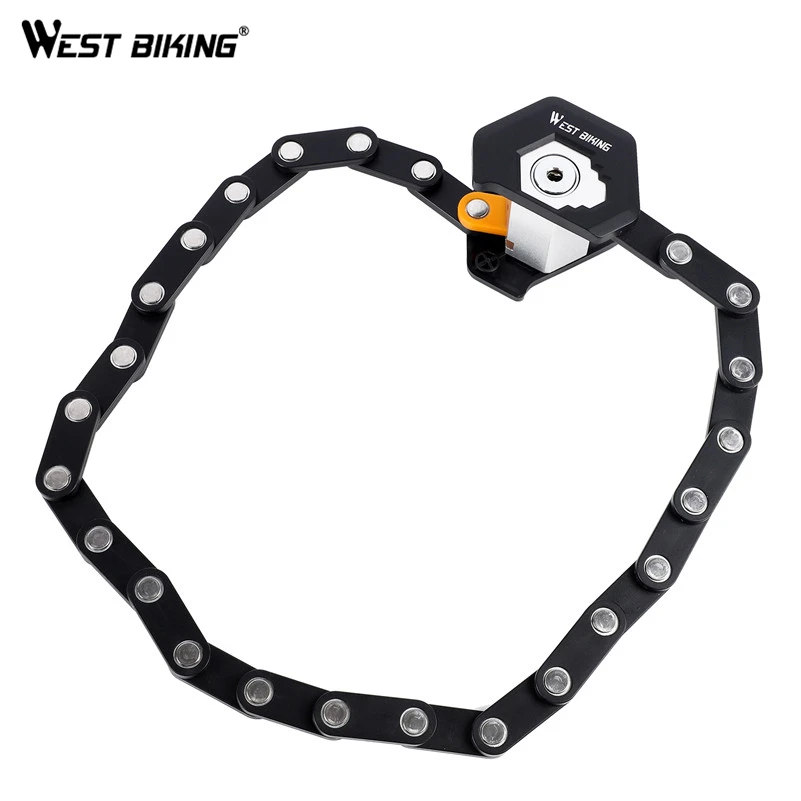 WEST BIKING Folding Bicycle Lock Alloy Steel - Image 6