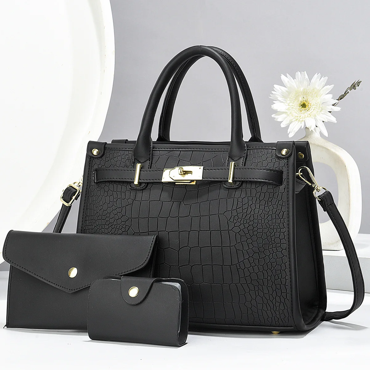 Trendy korean Women’s PU Leather Handbag Large Shell Shape - Image 8