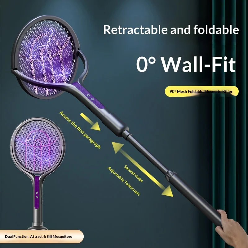 Rechargeable Electric Mosquito Swatter with Rotating Head - Image 5