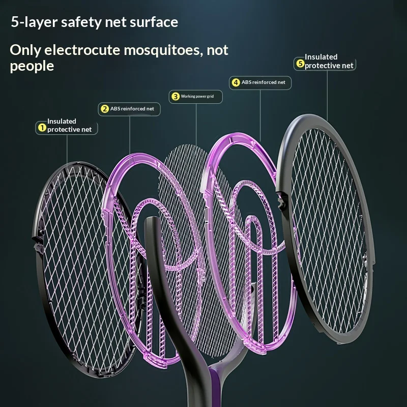 Rechargeable Electric Mosquito Swatter with Rotating Head - Image 6