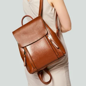 Women Crossbody Backpack Genuine Natural Leather