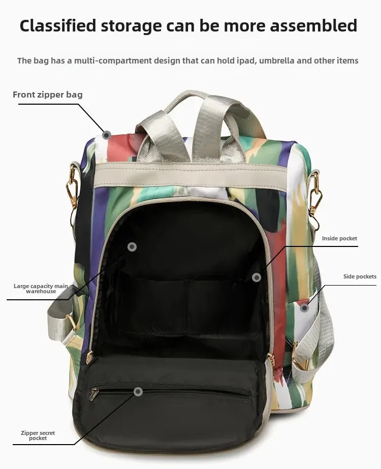 Lightweight Oxford Cloth Backpack – Stylish Women’s Travel Bag - Image 6