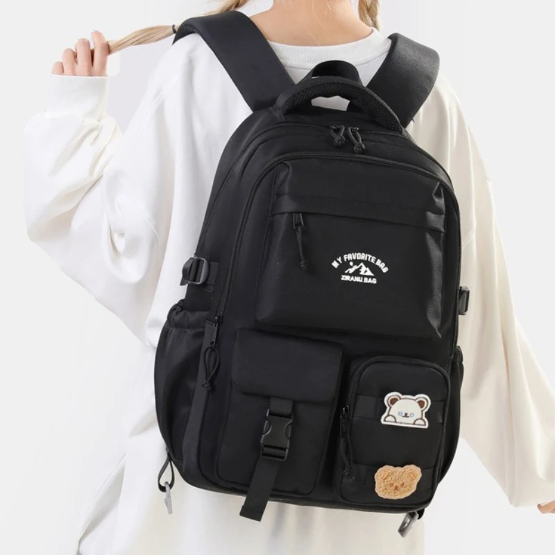 Korean Style Waterproof Nylon Women’s Backpack - Image 2