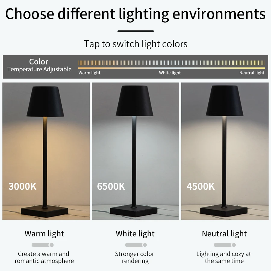Rechargeable Decorative Ambient LED Lamp with Touch Control - Image 8