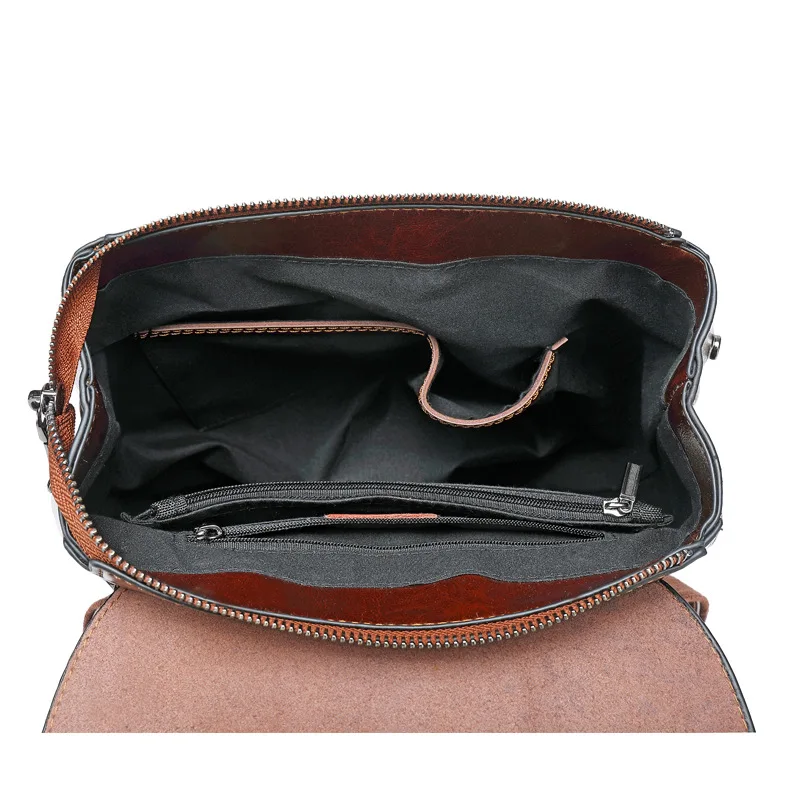 Women Crossbody Backpack Genuine Natural Leather - Image 6