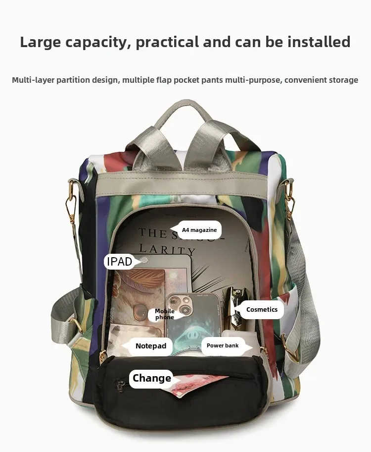 Lightweight Oxford Cloth Backpack – Stylish Women’s Travel Bag - Image 3