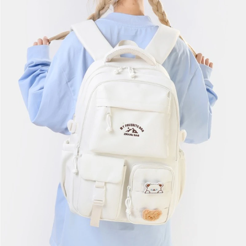 Korean Style Waterproof Nylon Women’s Backpack - Image 3