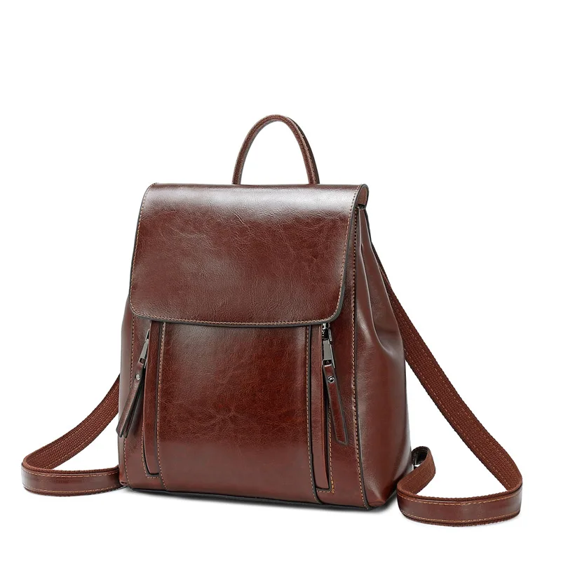Women Crossbody Backpack Genuine Natural Leather - Image 9