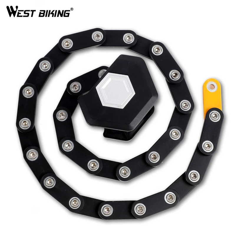 WEST BIKING Folding Bicycle Lock Alloy Steel - Image 2