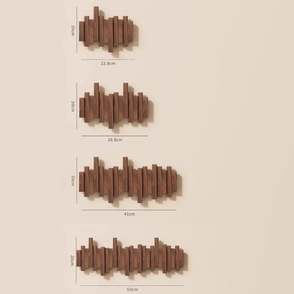 Solid Wood Wall Coat Rack – Piano Key Hooks, No Drilling - Image 5
