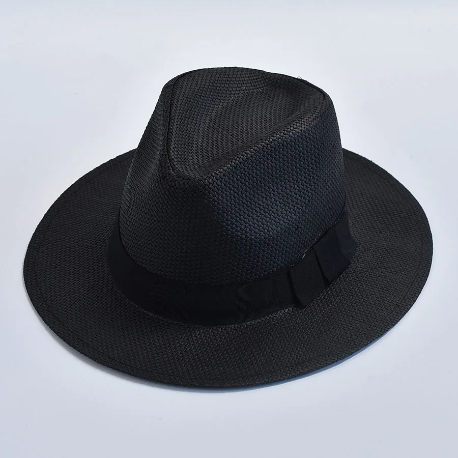 Casual Unisex Straw Panama Hat with UV Protection - Image 6